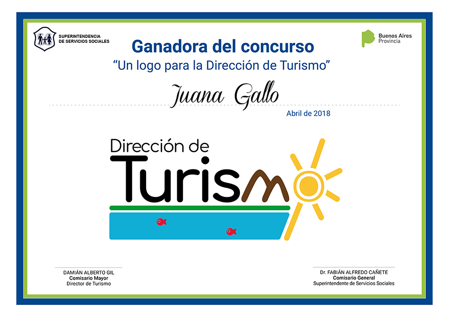 Diploma un logotipo para turismo