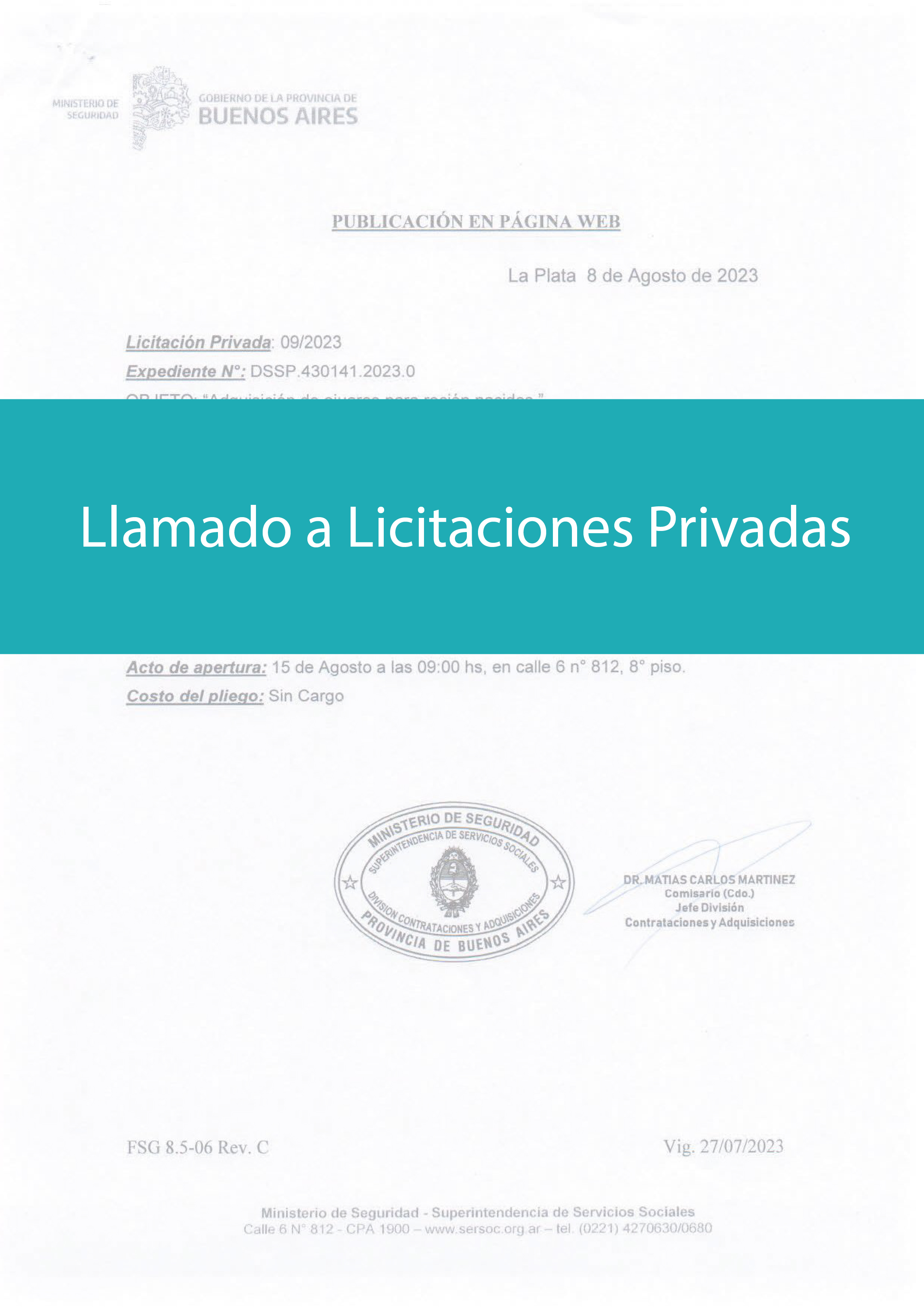 Licitaciones privadas